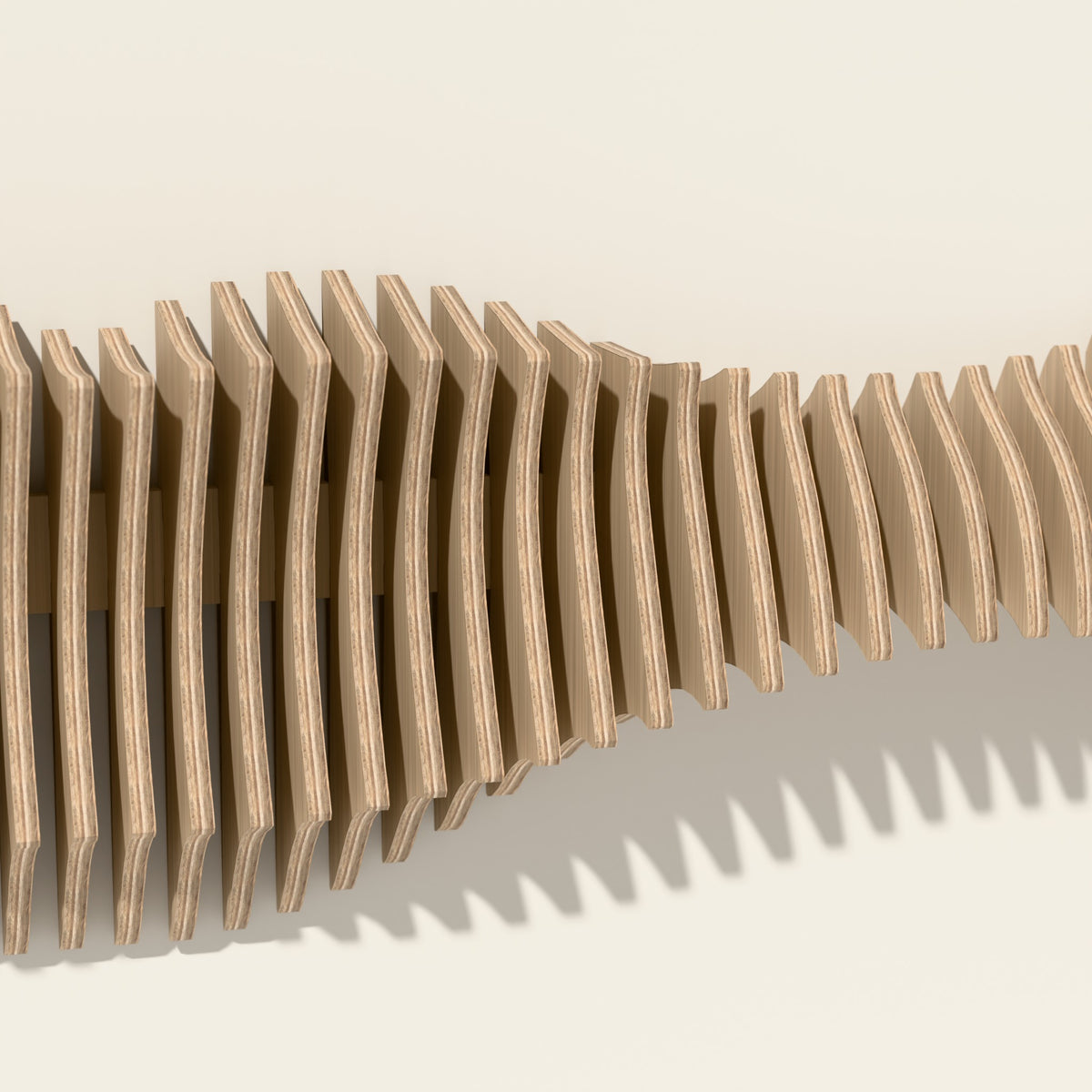 Detail of the Anomaly II ribs and layered birch edges