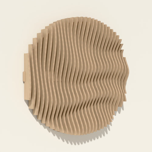 Asahi in natural birch seen from the side, showing its depth