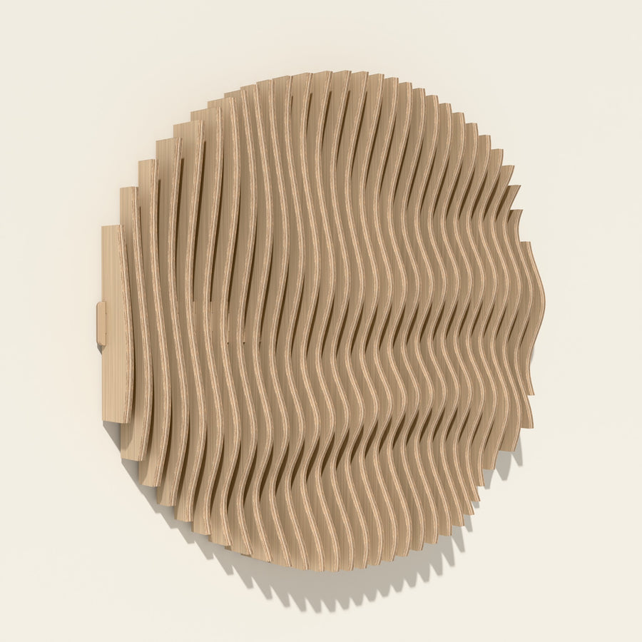 Asahi in natural birch seen from the side, showing its depth
