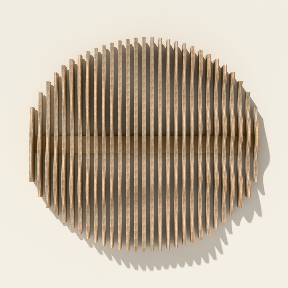 Asahi wall sculpture in natural birch