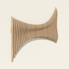 Cadence in natural birch seen from the side, showing its depth