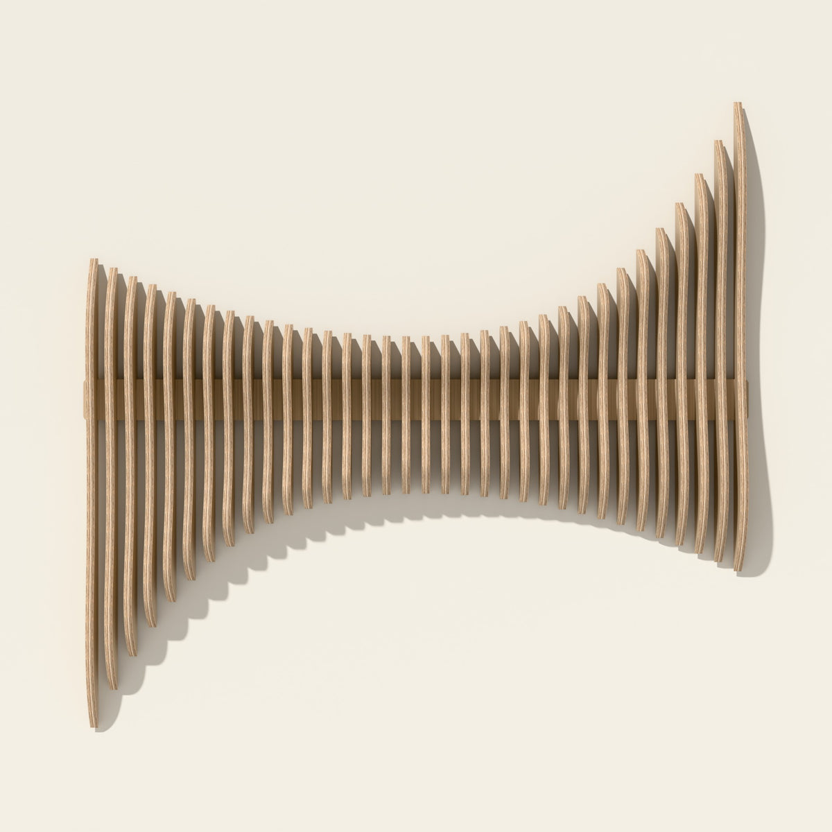 Cadence wall sculpture in natural birch