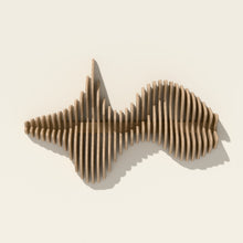 Convergence wall sculpture in natural birch