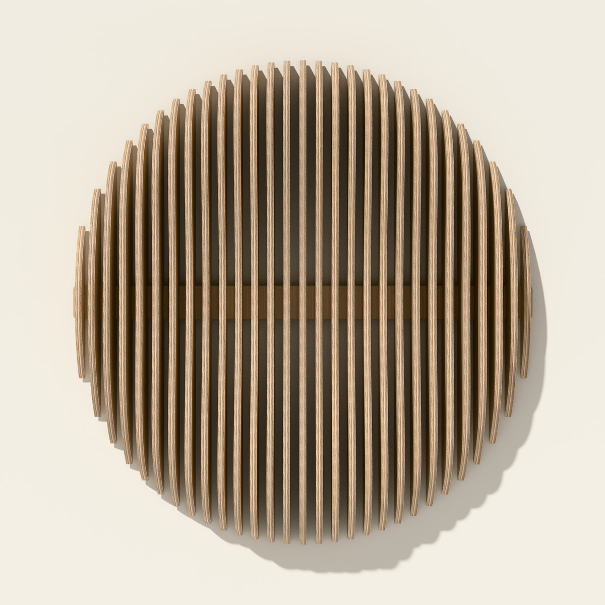 Eclipse wall sculpture in natural birch