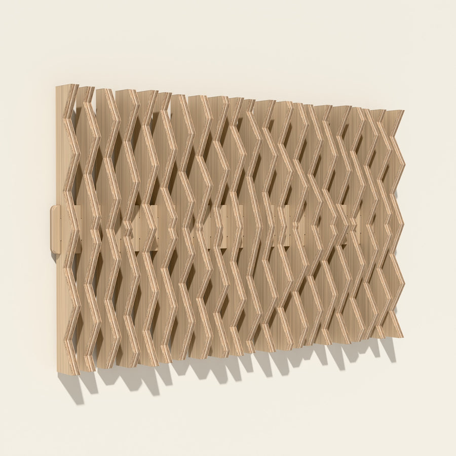 Equinox in natural birch seen from the side, showing its depth
