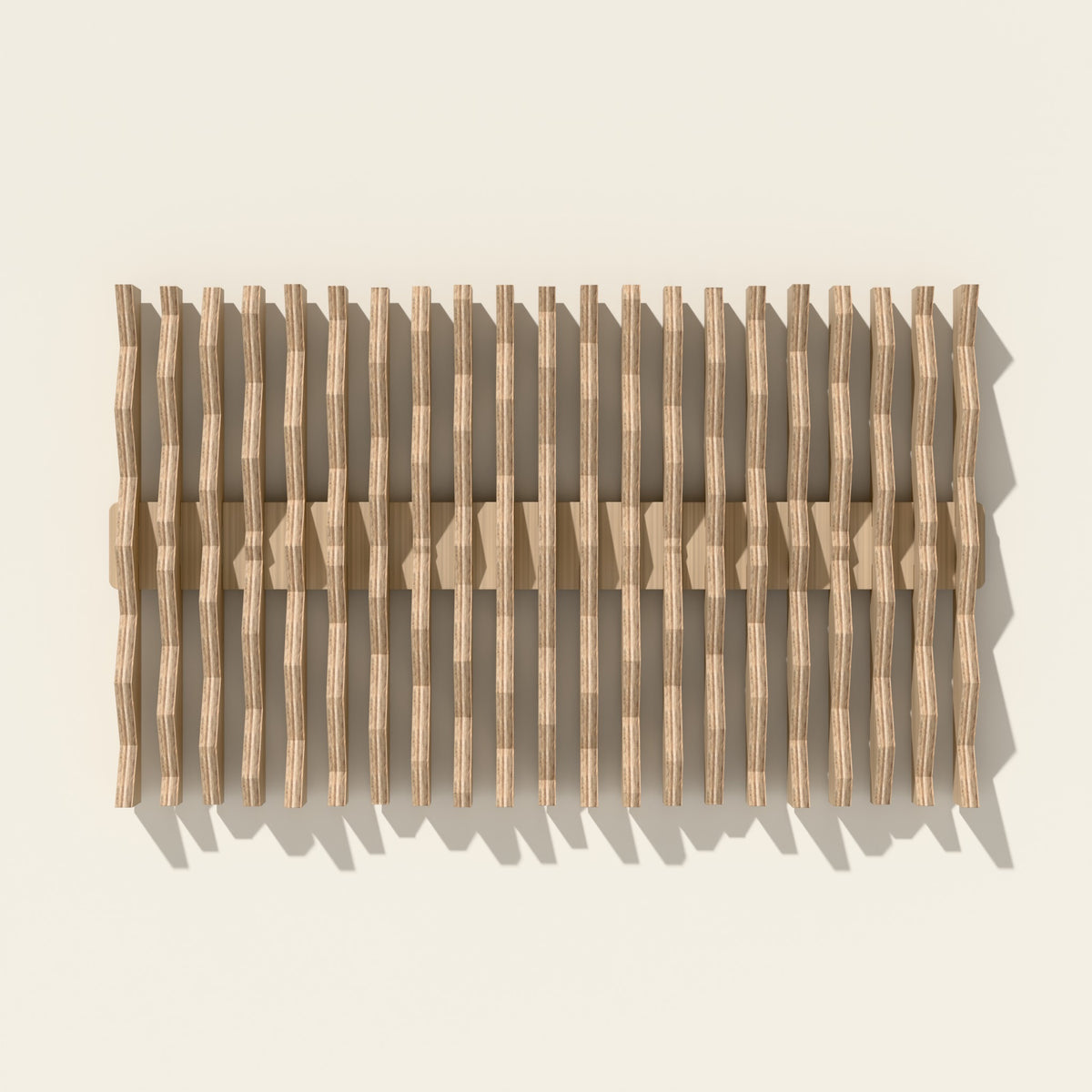 Equinox wall sculpture in natural birch