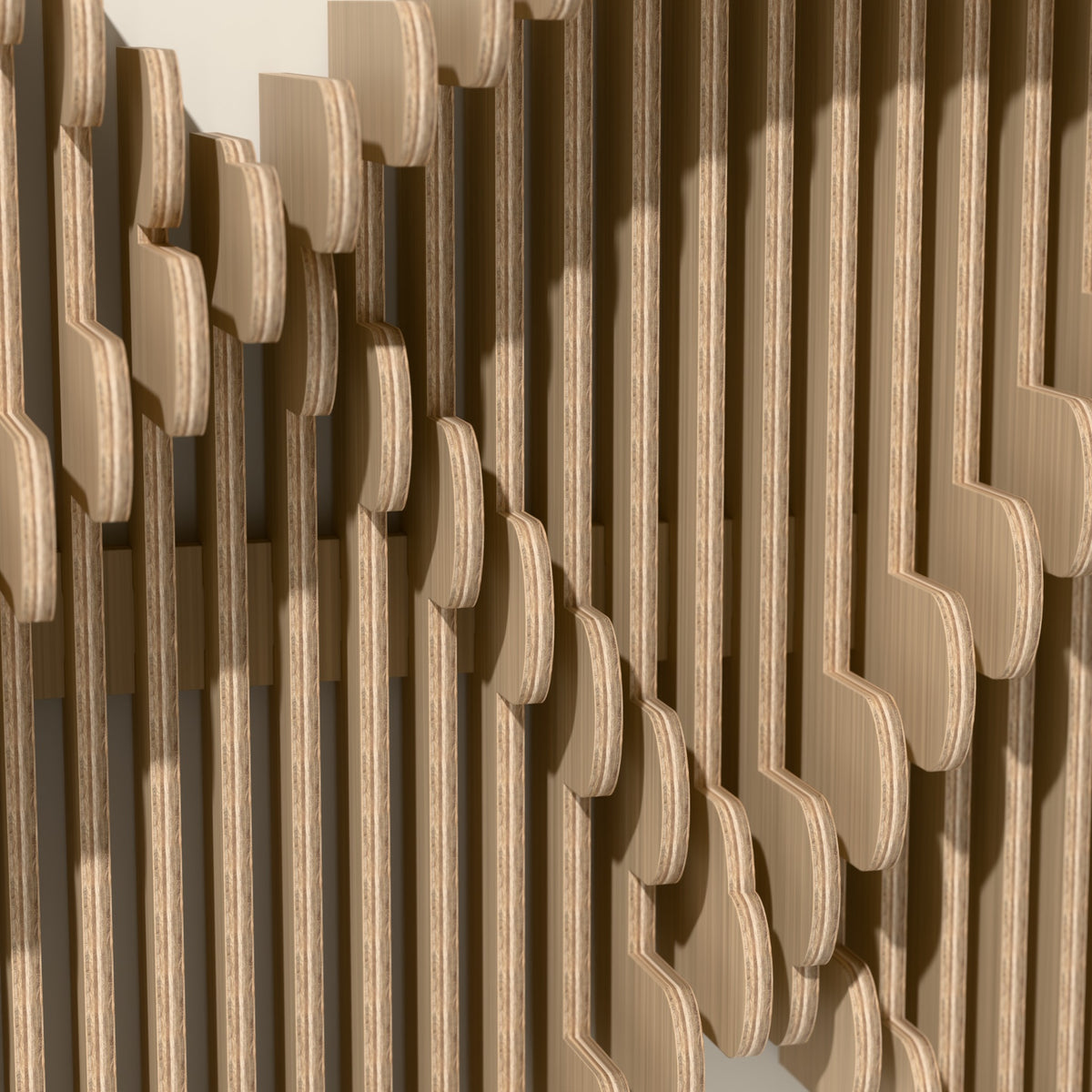 Detail of the Helix ribs and layered birch edges