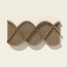 Helix wall sculpture in natural birch