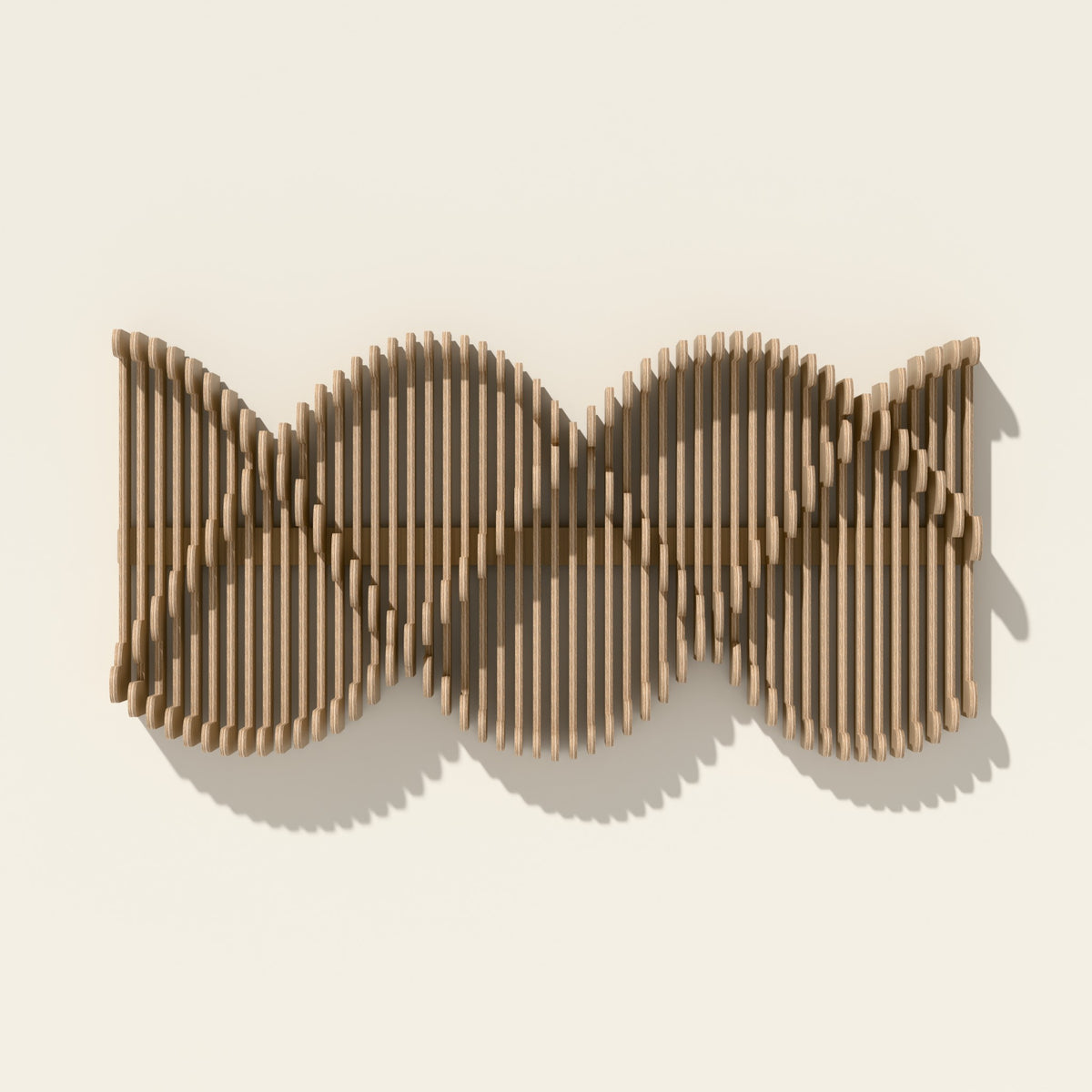 Helix wall sculpture in natural birch