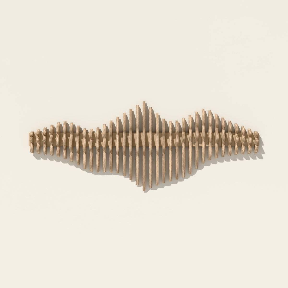 Liminal wall sculpture in natural birch
