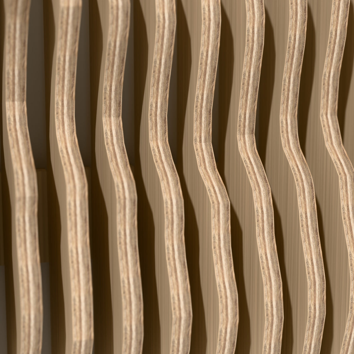 Detail of the Nami ribs and layered birch edges
