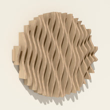 Orbit in natural birch seen from the side, showing its depth