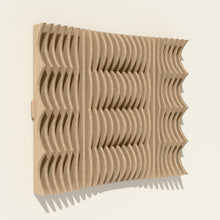Strata in natural birch seen from the side, showing its depth