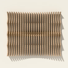 Strata wall sculpture in natural birch